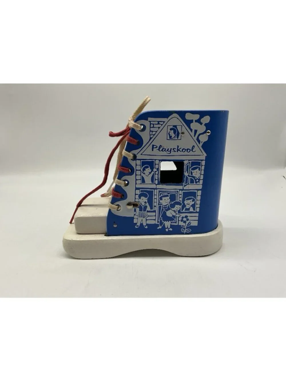 PLAYSKOOL Vintage Red Box Lacing Boot Learning While Playing in Original Box